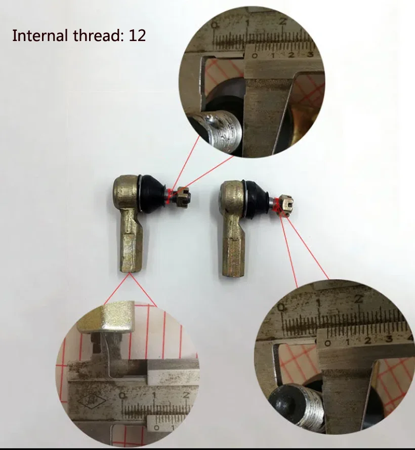 Joint à rotule fileté à la main, 2,2 M12, 2,2 M14, nouvelle extrémité pour façades 150cc 250cc, vélo D343, RL, Go Kart, Butoise, 2 pièces