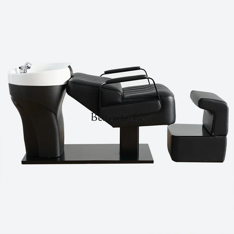 

ls 04Customized Shampoo and Haircut Special Flushing Bed Hair Salon Simple Ceramic Basin Full Half Lying Cream Wind with Light