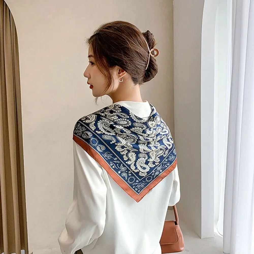 

Collocation Clothing Accessories Bag Decoration Small Square Scarf Korean Style Scarves Silk Scarf Female Shawl Printed Scarf
