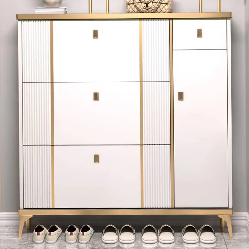 Nordic Side Shoe Cabinets Stand White Minimalist Auxiliary Hallway Shoe Cabinets Wood Scarpiera Salvaspazio House Furniture