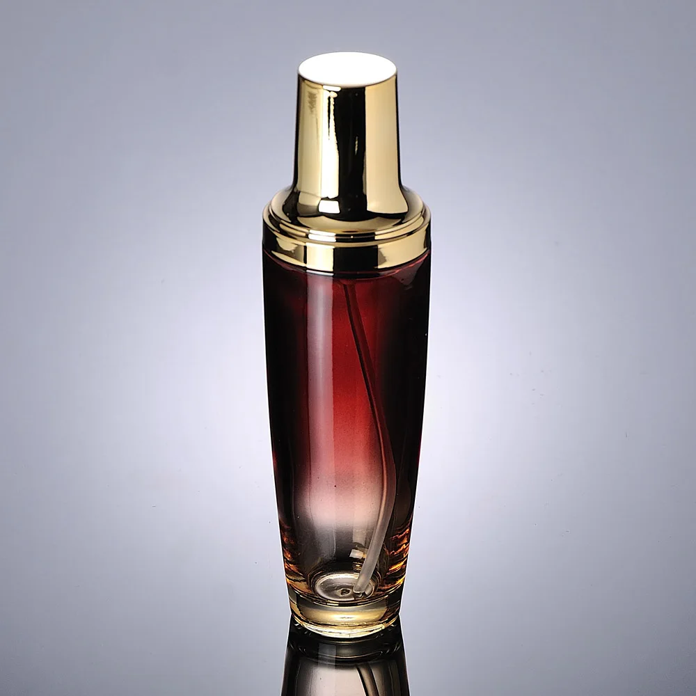 120ml black/red/gold/clear glass bottle for lotion/emulsion/serum/foundation/toner/sprayer skin care cosmetic packing