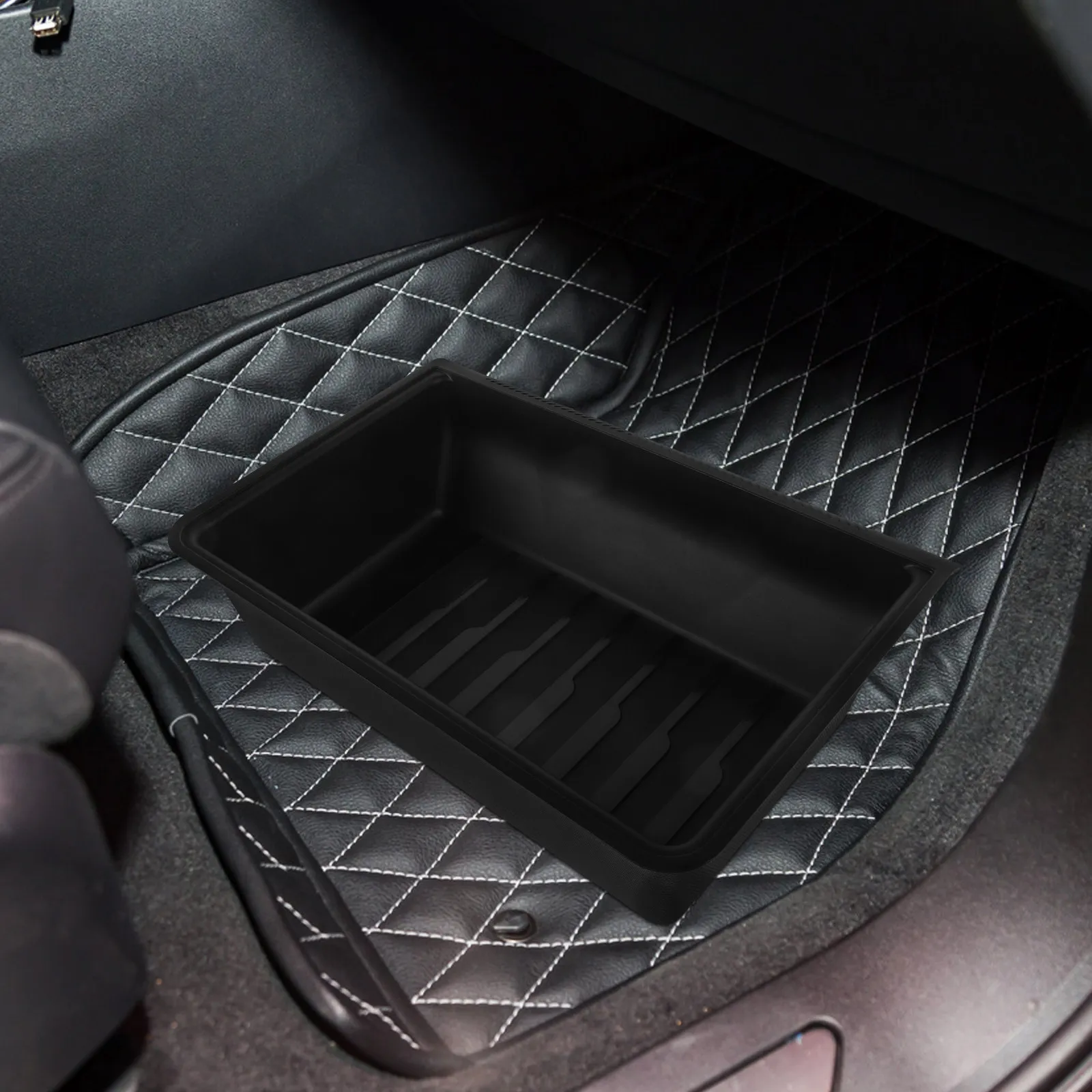 For Organizer Rear Auto Box Plastic Under Container Multifunctional Compatible With Y Durable Car Under Storage Solution Car