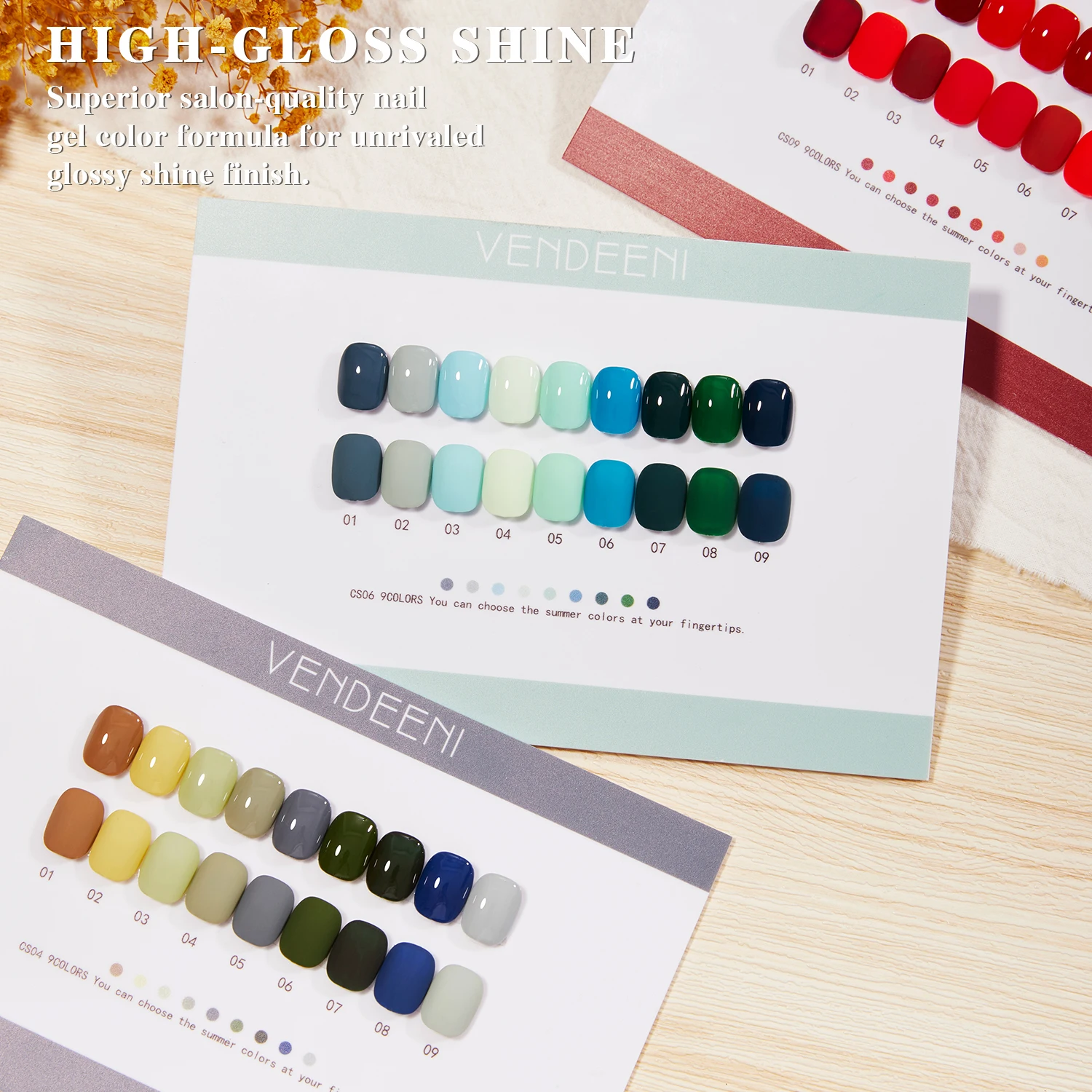 Vendeeni15ml, juego de esmalte de GEL Uv de Gel de 6 colores Popular, botellas de esmalte de uñas de Gel Uv personalizadas, suministros profesionales de lujo para uñas de 15ml