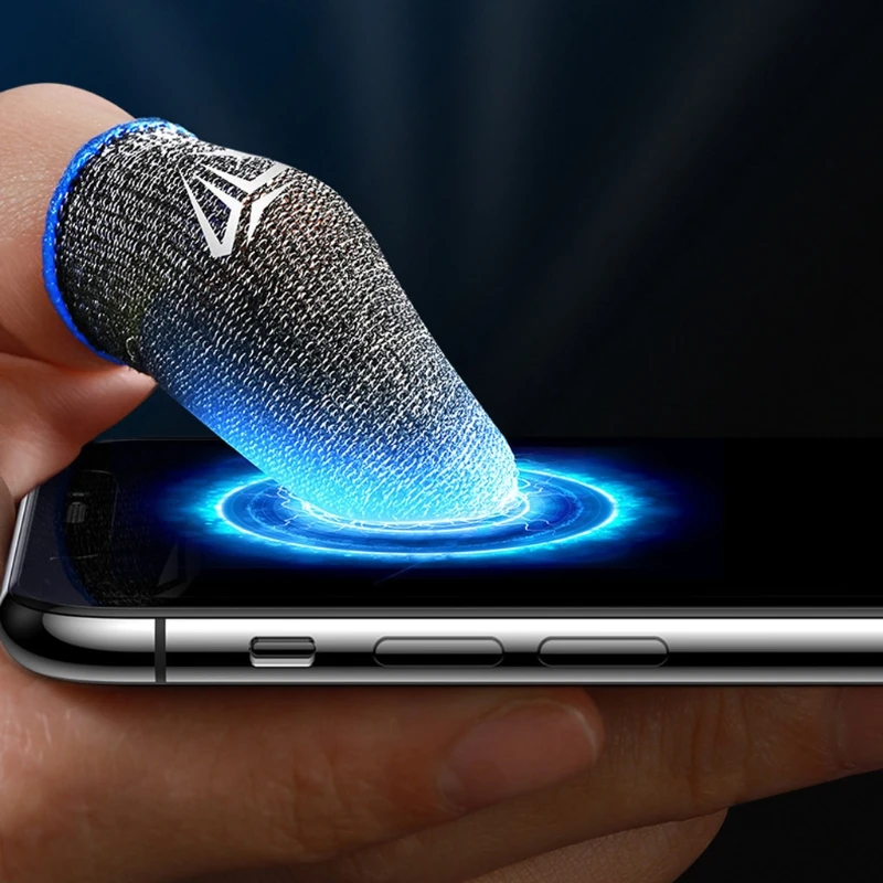 Luvas de dedo respiráveis ​​à prova de suor para jogos de celular para jogos de celular com tela sensível ao toque manga de dedo