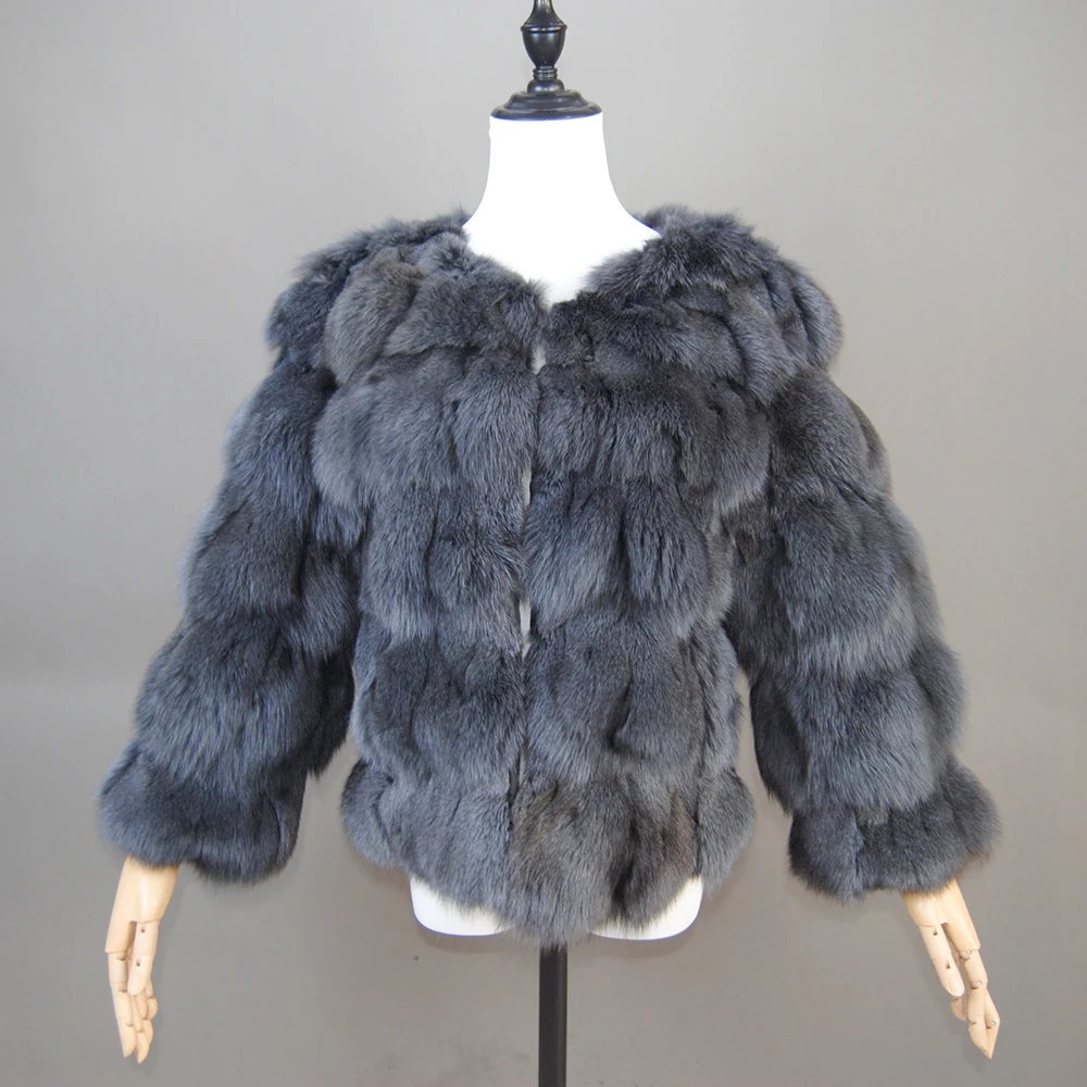 2024 New Style Real Fur Coat 100% Natural Fur Jacket Female Winter Warm Leather Fox Fur Coat High Quality Fur Vest