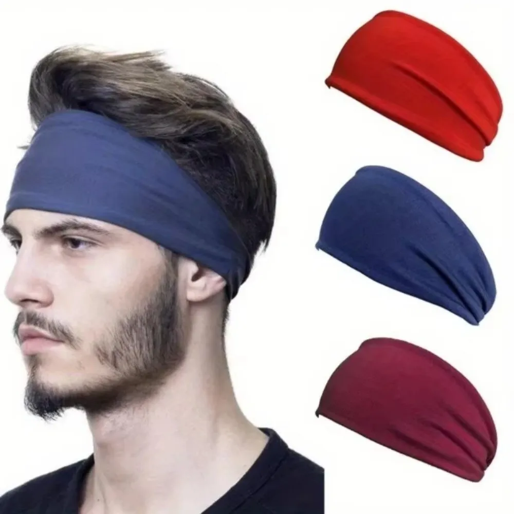 Stretch Fabric Sports Headband Sweat Absorbent Soft Touch Workout Headband Wide Band Twisted Design Yoga Headband