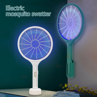 Electric Mosquitoes Swatter USB Rechargeable Electric Mosquitoes Racket Catcher Handheld Bat Bug Zapper Fly Trap Killer for Home