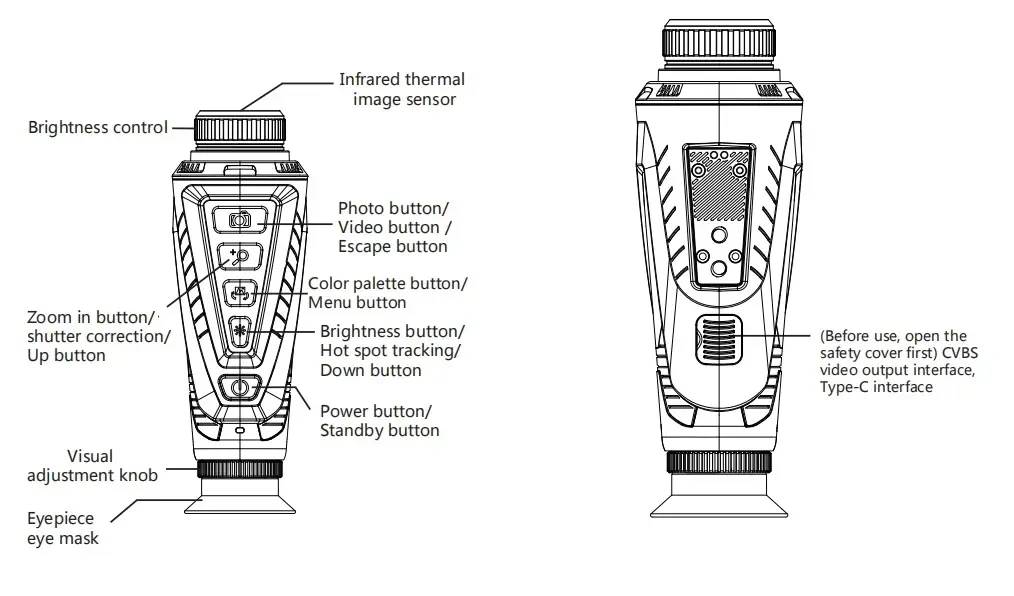

Telescope HTM4135 Night Vision Monocular Lightweight Handheld Thermal Monocular