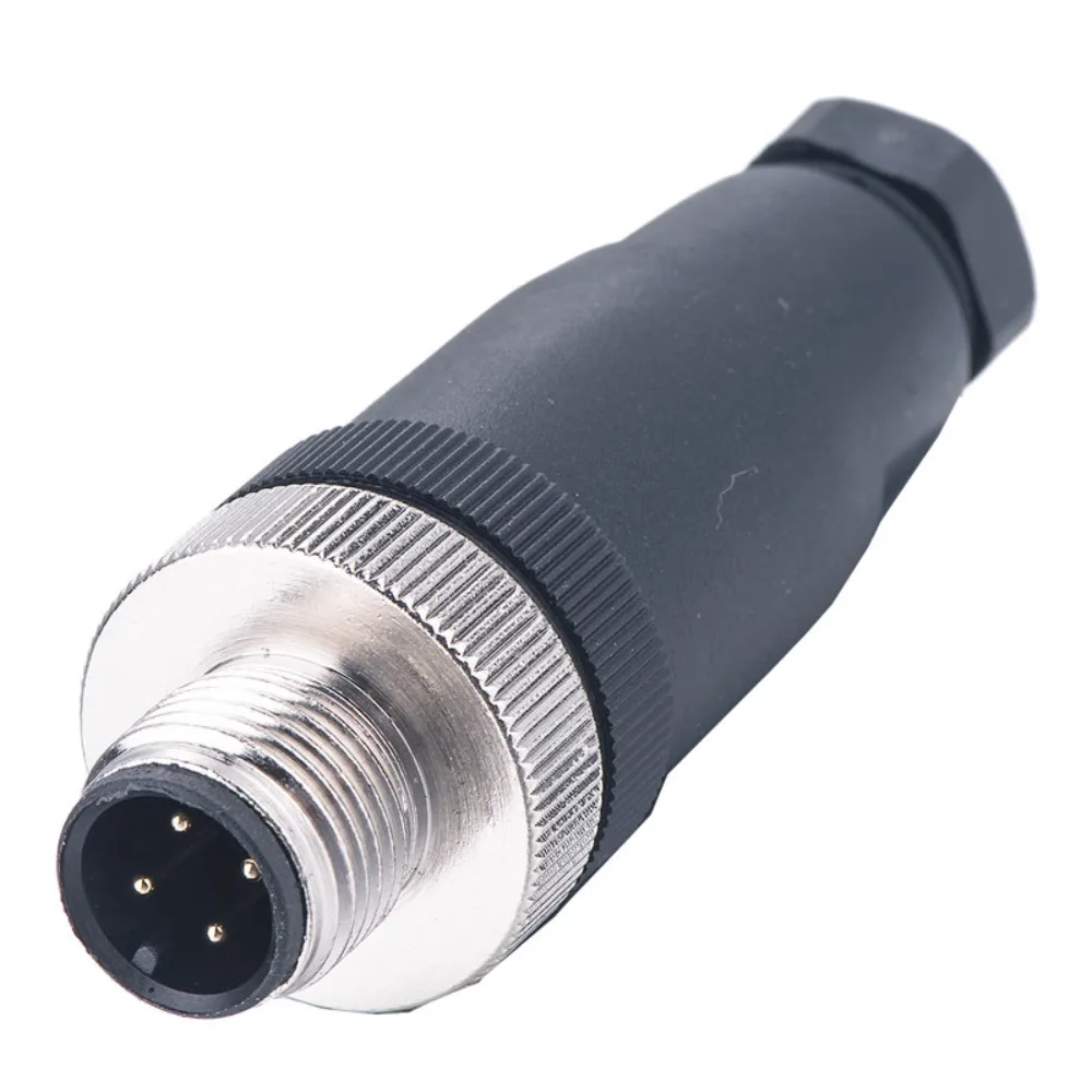 Male Female Socket M12 Sensor Connector Sensor Plug Connector M12 Aviation Plug Waterproof Straight Screw Threaded Coupling