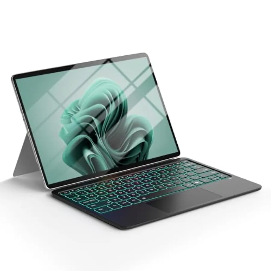 

Surface Pro 12 keyboard for Microsoft Surface Pro 12 device 2025: ultra-slim magnetic Type-Cover with Bluetooth, 7-color backli