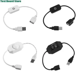 Controlador de interruptor de atenuación LED táctil, cable de interruptor de ventilador de lámpara de escritorio, cable de alimentación, interfaz USB, rotación manual USB, 1 ud.