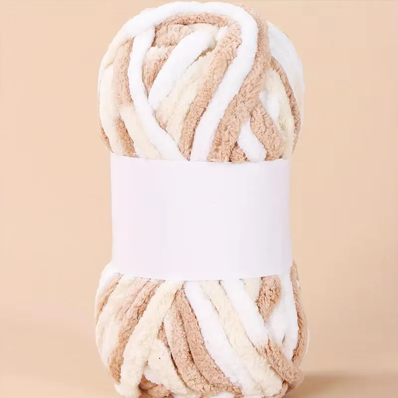 50g/roll Fantasy Color Coarse Ice Bar Arctic Velvet Yarn Handwoven DIY Scarf Hat Clothes Thread Thick Wool Crochet Stripe Thread image 3