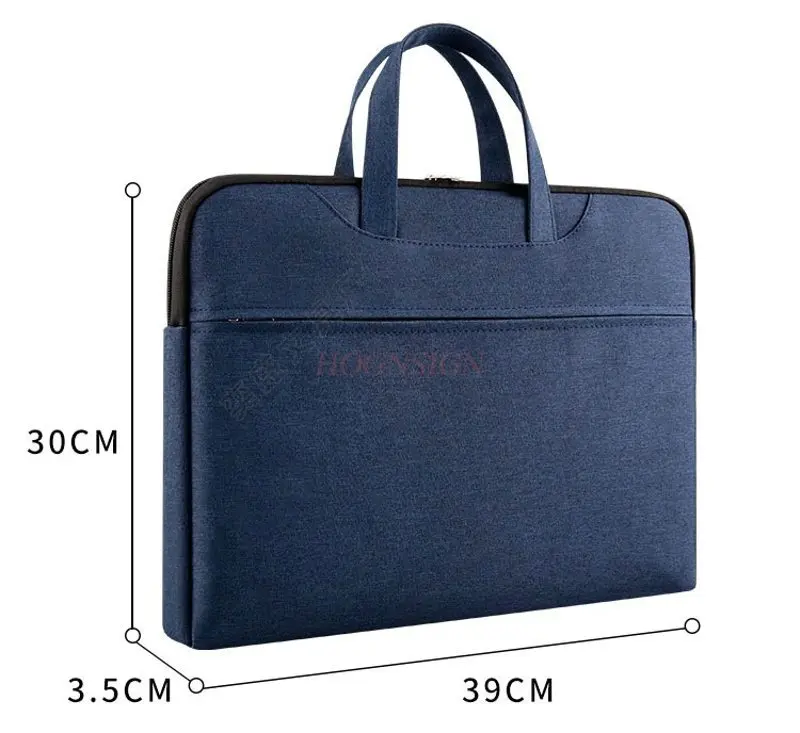 1pcs Handheld file bag briefcase Oxford canvas casual men's office storage zipper data computer bag women view 6