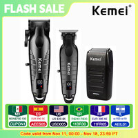 Kemei Hair Clipper Kit for Men, Electric Shaver, Hair Trimmer, Professional Cutting Machine, KM-2290, KM-2293, KM-1102