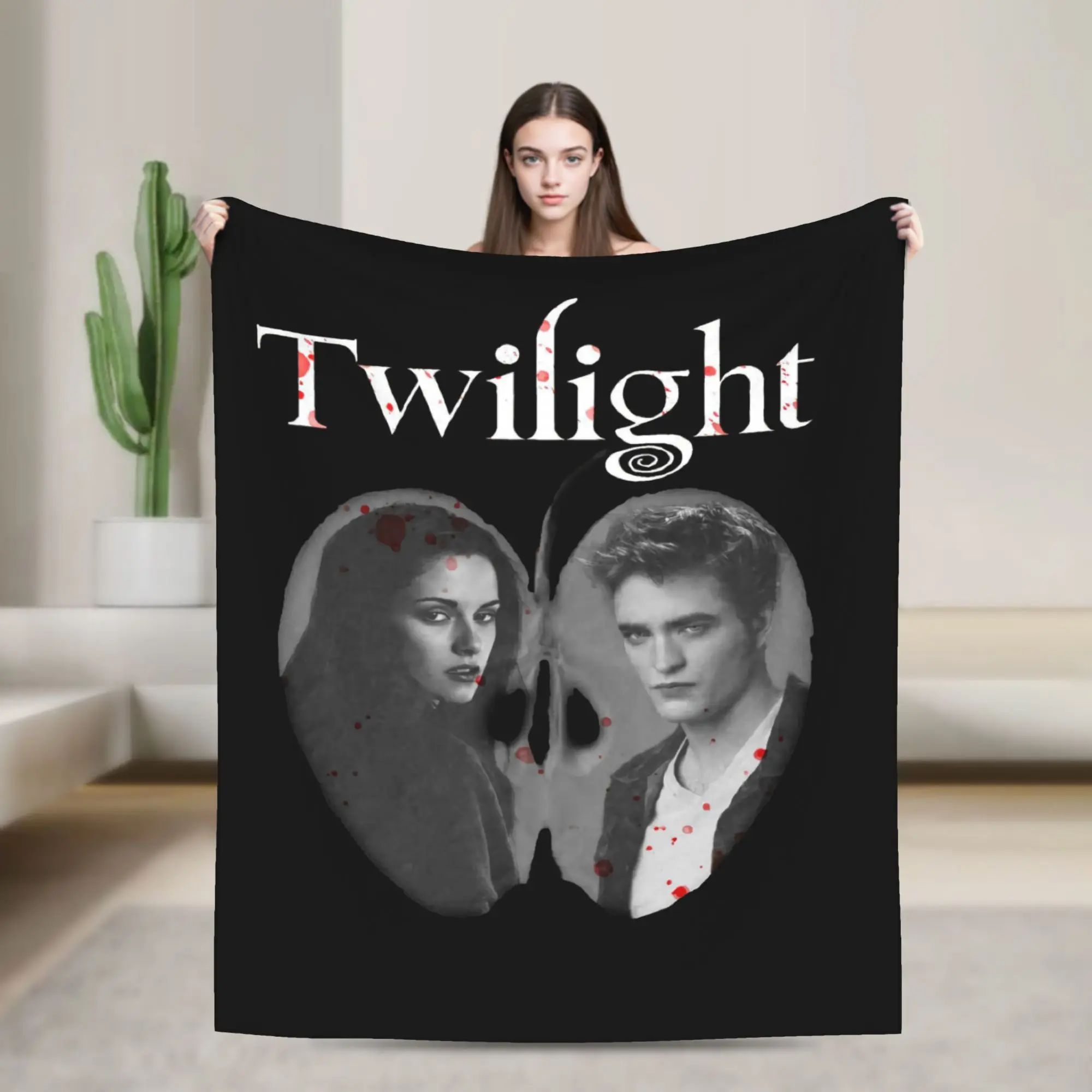 Twilight Saga Edward Bella Blanket  Travel Office Flannel Throw Blanket For Couch Chair Soft Design Quality Bedspread Gift