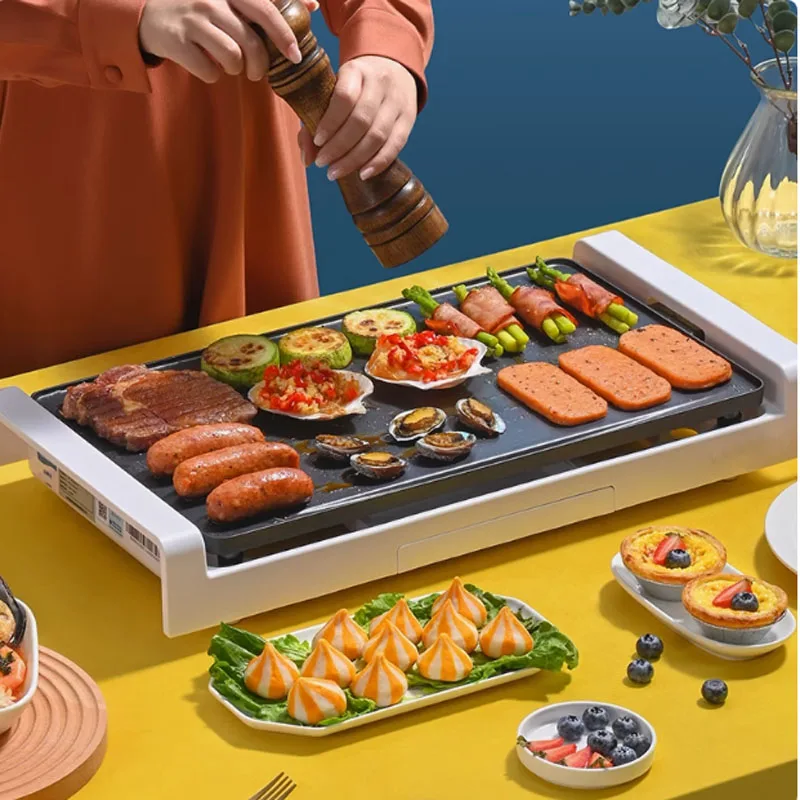Электрический гриль, машина для барбекю, бытовой электрический противень в корейском стиле, гриль для барбекю, духовка с антипригарным покрытием