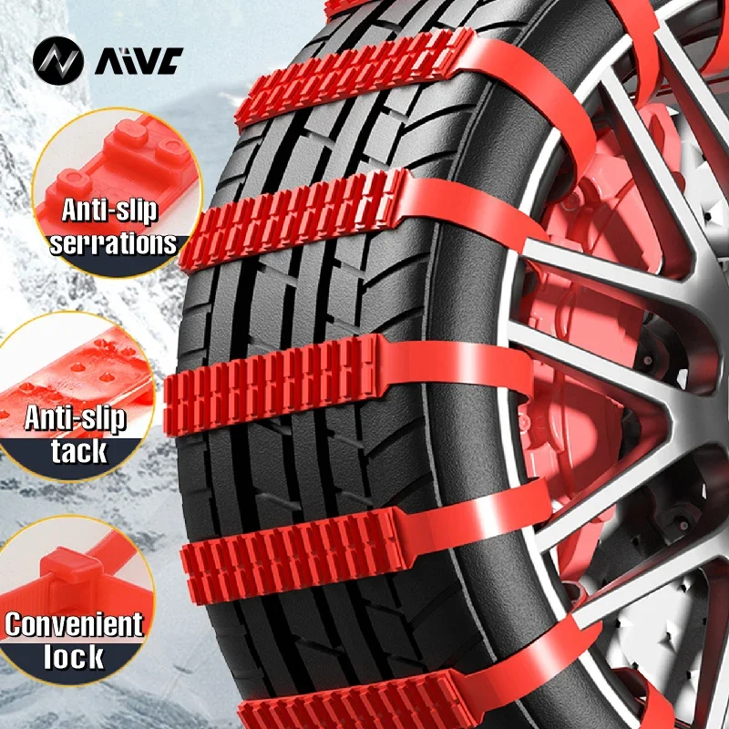 20Pcs Anti-Skid Snow Chains for Car Motorcycles Winter＆Bad Terrain Wheels Anti-slip Tie Emergency Universal / 10Pcs for One Tire