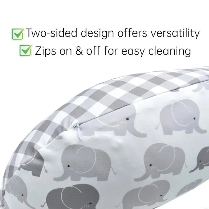 A5YC Breastfeeding Pillow Cover Newborns Nursing Pillowcase Pillow Slipcover Detachable Nursing Pillow Protections Sleeve