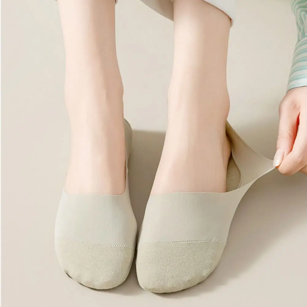 Zachte Low Top Boot Sokken Antislip Yoga Sokken Vrouwen Sok Slippers Effen Kleur Ondiepe Mond Ultra-Dunne Sokken Lente