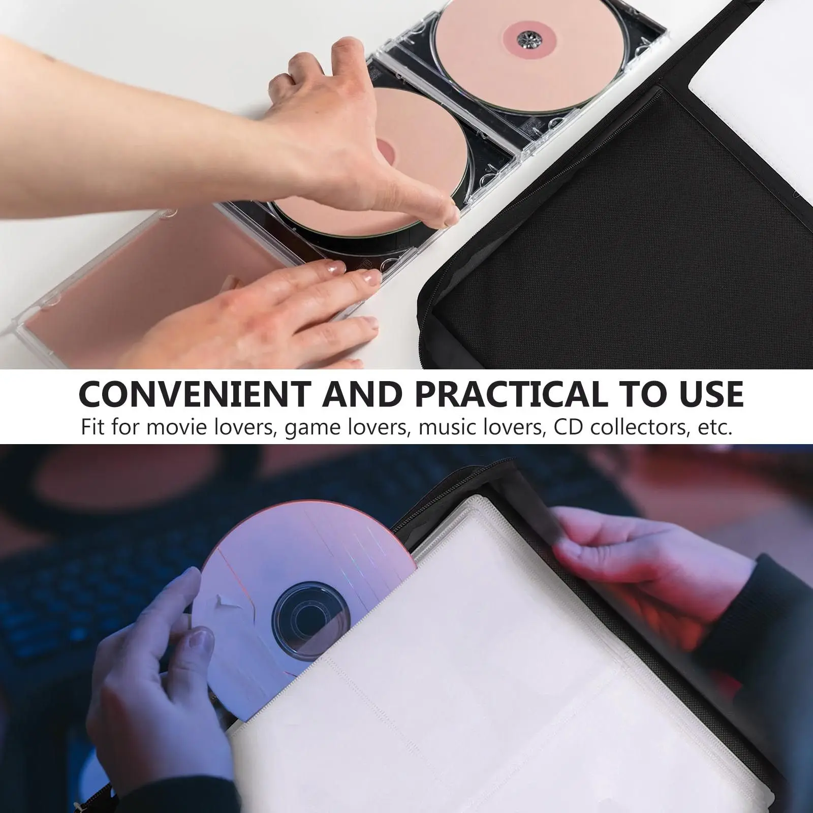 

Portable Oxford Cloth Cd Dvd Case Organizer 240 Capacity Storage Bag Carry Handle Dustproof Scratch Protection