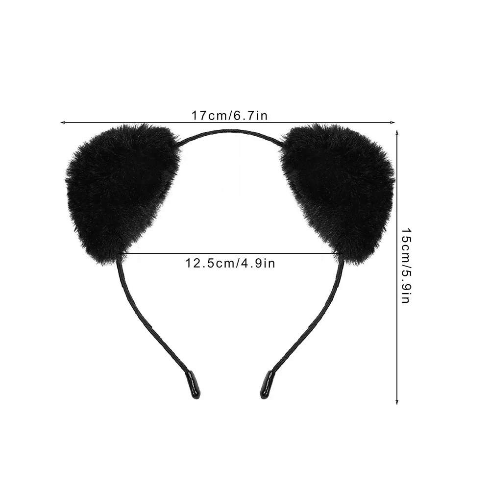 Plush Cat Ears Headband for Women Cartoon Plush Hair Band Anime Cosplay Cute Face Wash Hairband Headware Girls Hair Accessories