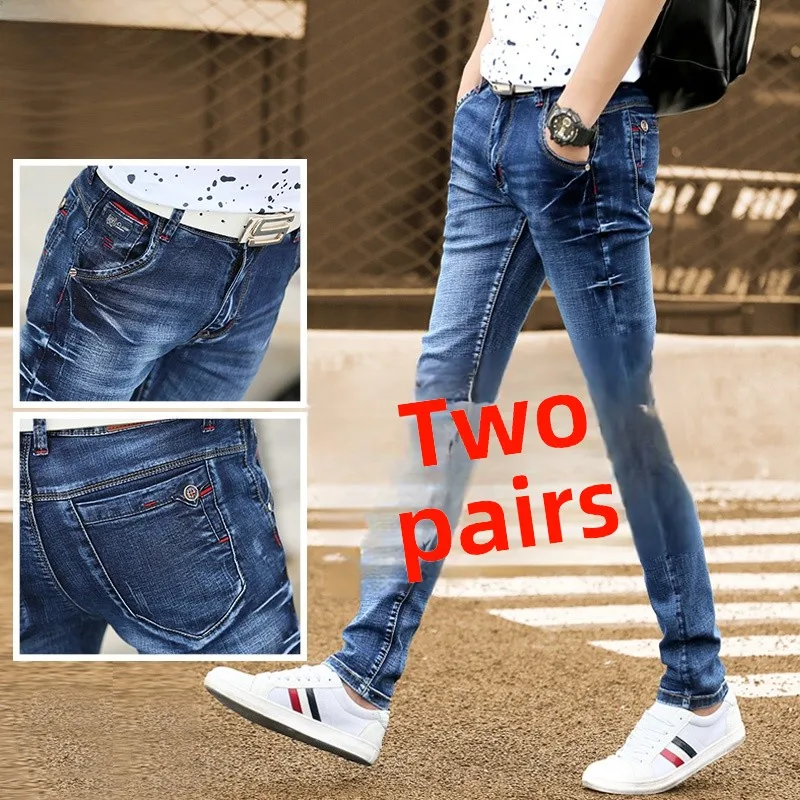 

Slim Fit Men's Jeans Spring Autumn Casual Faion Korean Sle Spring Autumn Model Trendy Long Pants Spring Autumn Sle