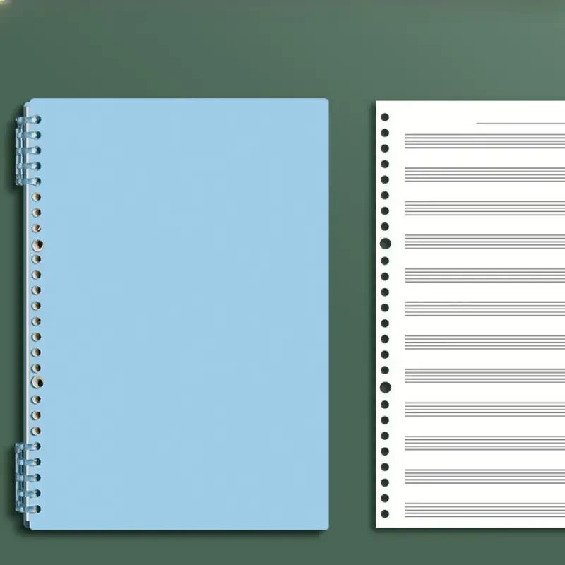 60-Blatt-B5-Notizbuch zur Musiknotation – wiederverwendbares Loseblatt-Stabpapier, doppelseitiges Übungsbuch für Musiker und Komponisten – Detail 7