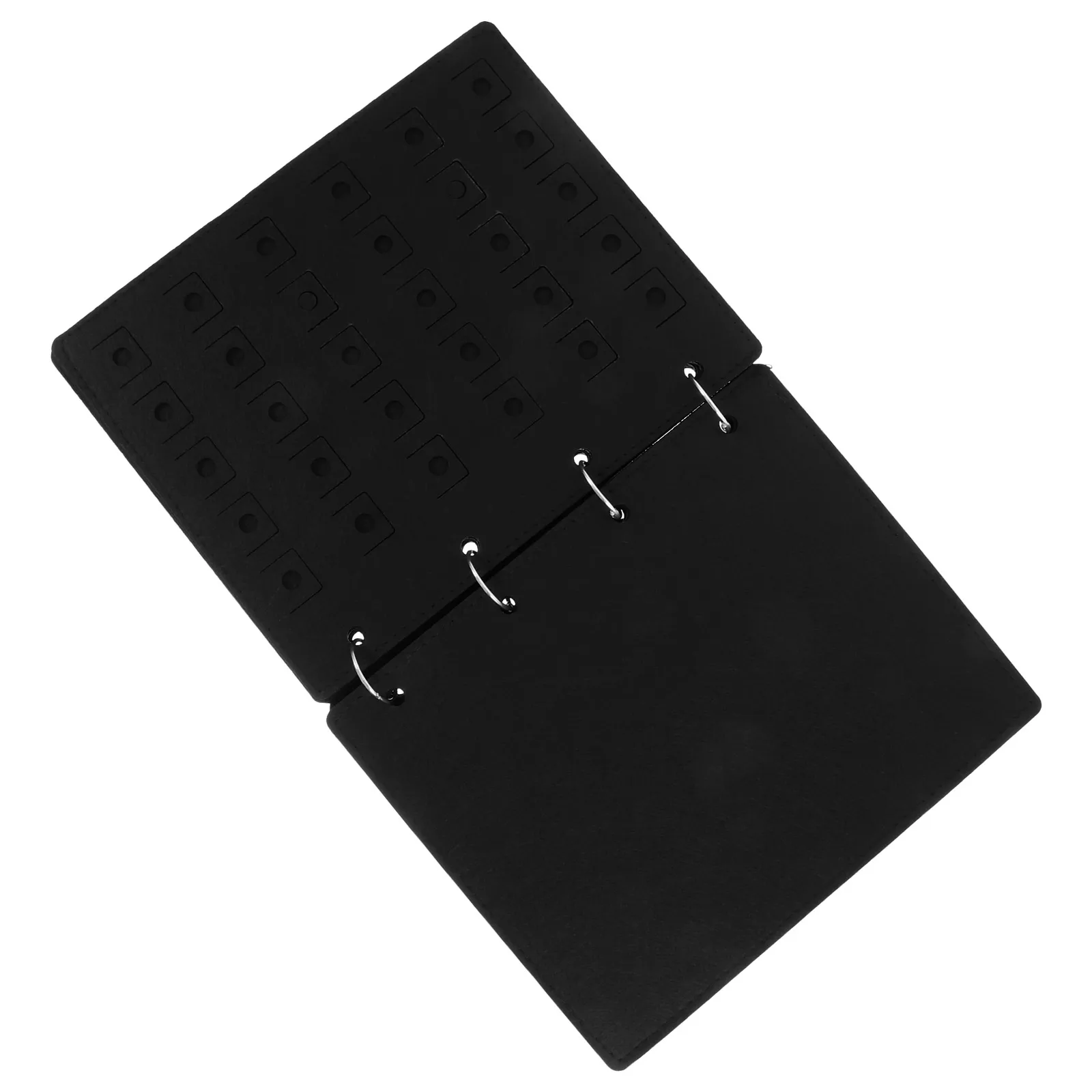 

Charm Organizer Storage Bag Display Black Jewelry Book Flip-page Charms Holder Folding Office