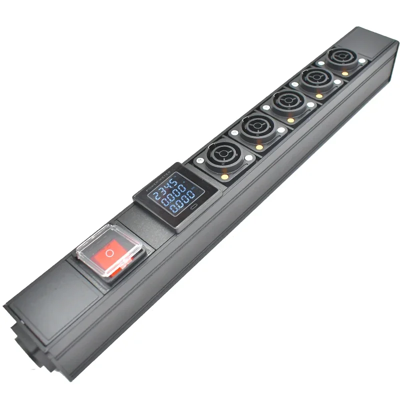 NAC3FPX NAC3MPX PDU Power strip Schuko Powerlink box audio 3P aviation Digital display ammeter socket LED switch SOCKET