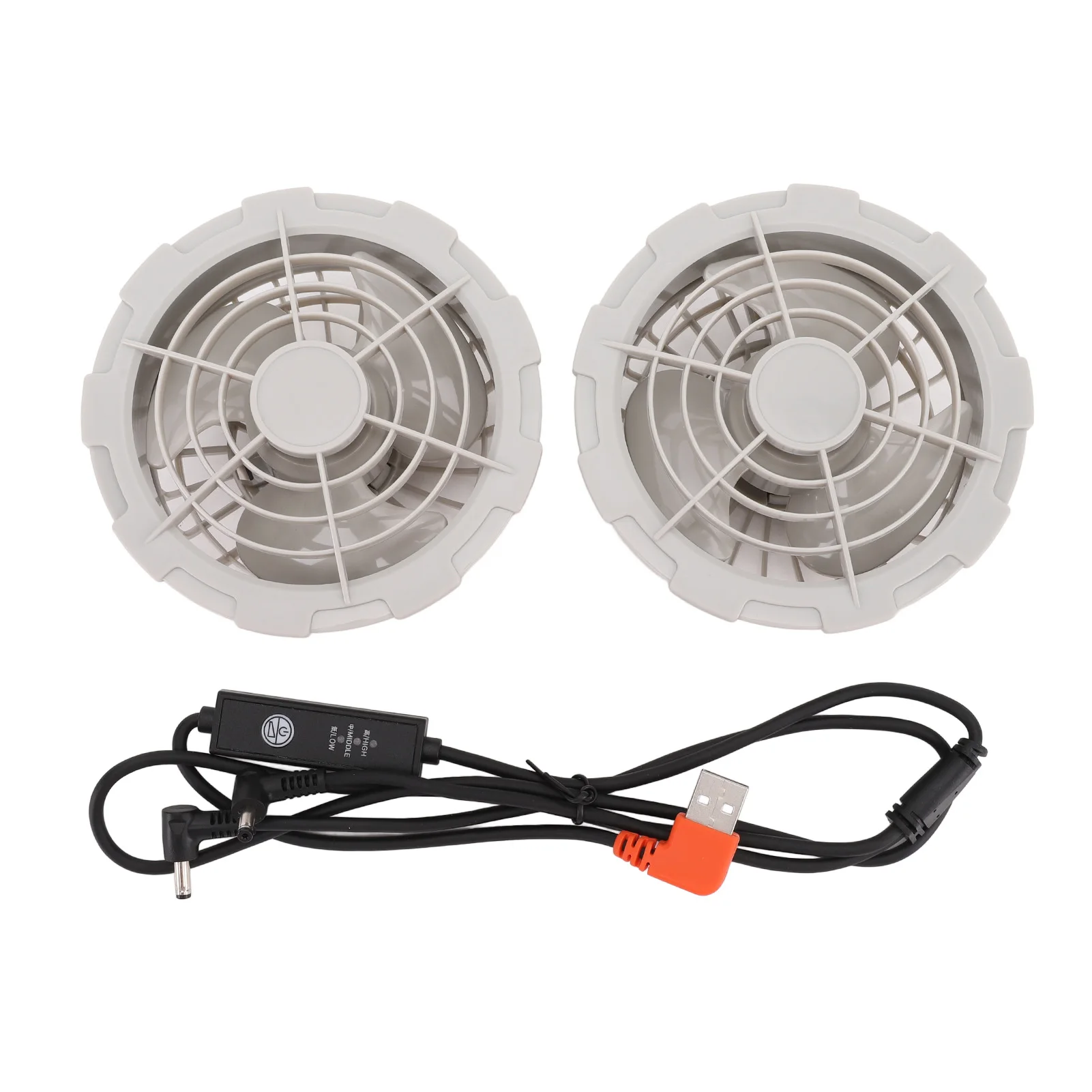 Air Conditioned Clothes Fan Adjustable Low Noise Brushless USB Powered Cooling Vest Fan for Cooling Jacket 5V