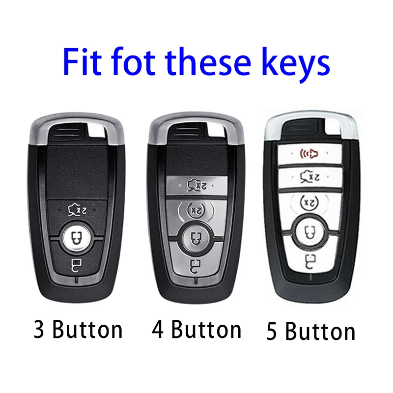 3 4 5 Button Car Remote Key Case Cover Shell Fob For 2019 2020 Ford Mustang Explorer Edge Fusion Mondeo F150 F250 F350 F450 F550