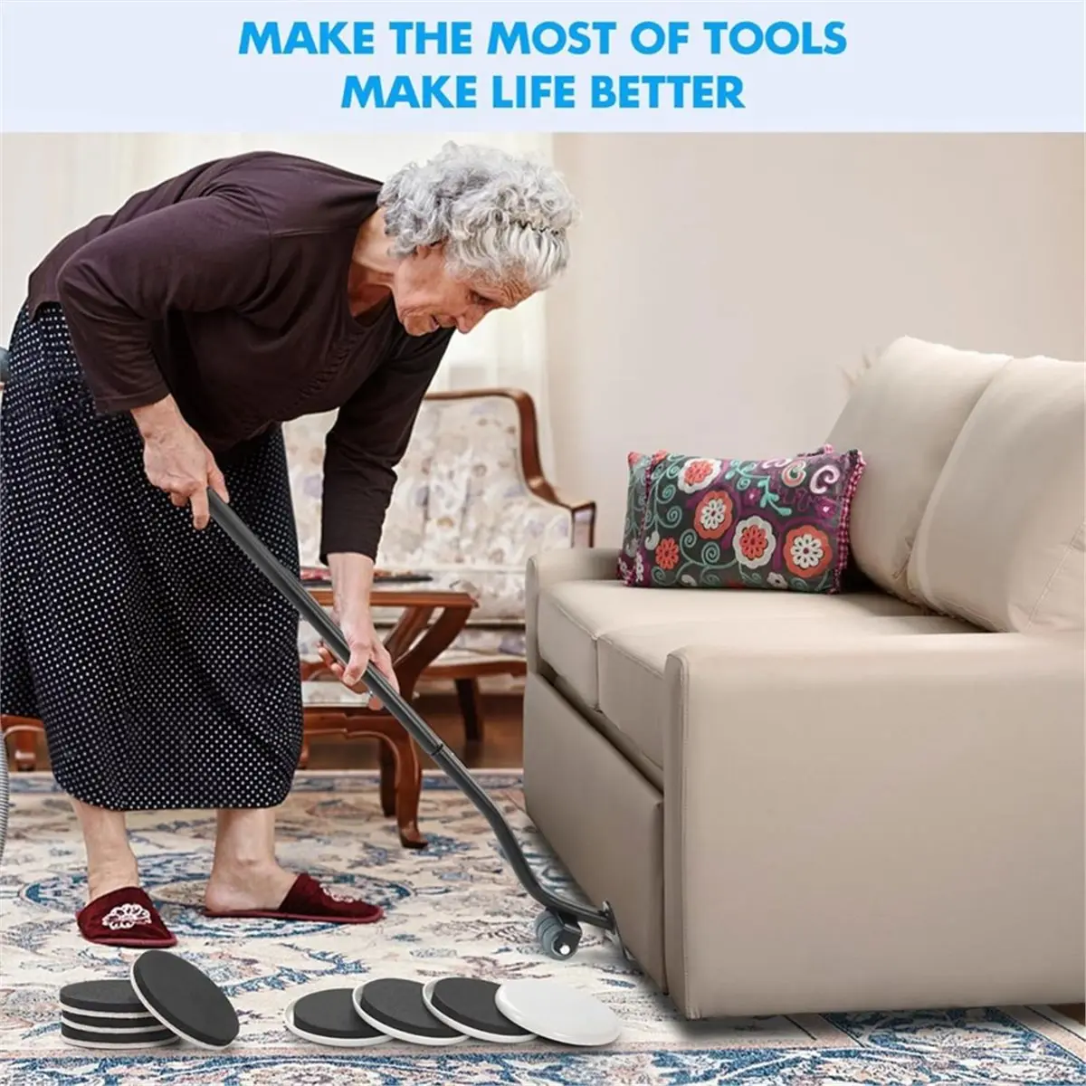 Utility Design Furniture Lifter Tool + 8-Pack of 3.5