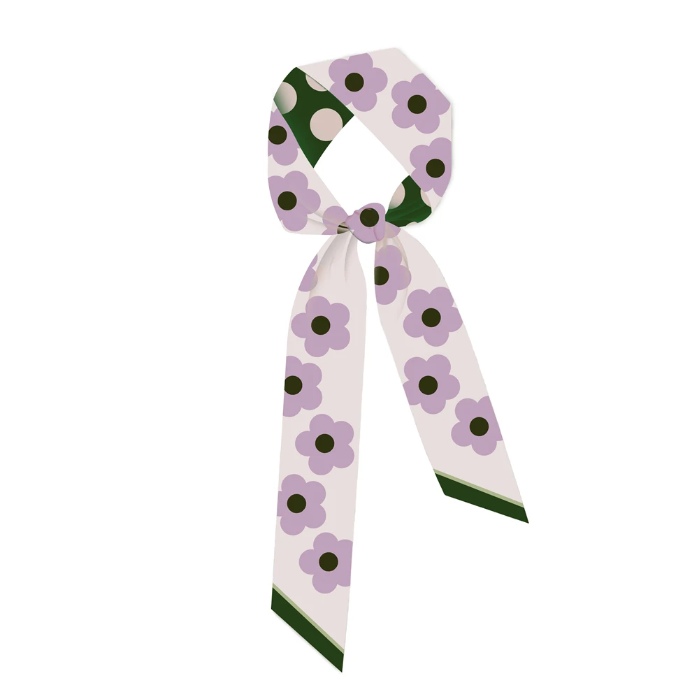 

New Fresh Style Hair Scarf Fashion Women Headband Brand Silk Scarf Bag Skinny Scarves Design Wrist Towel Foulard Neckerchief