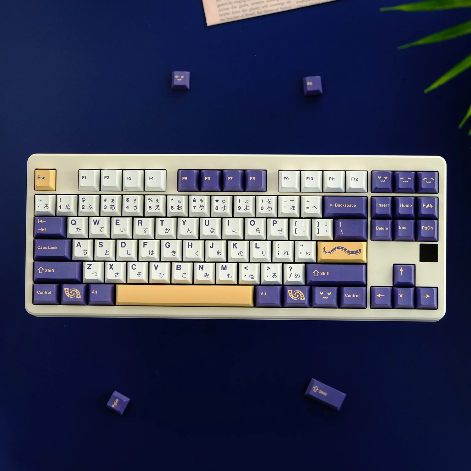 GMK Tako octopus pbt hot sublimation, personalized root original factory height keycap purple