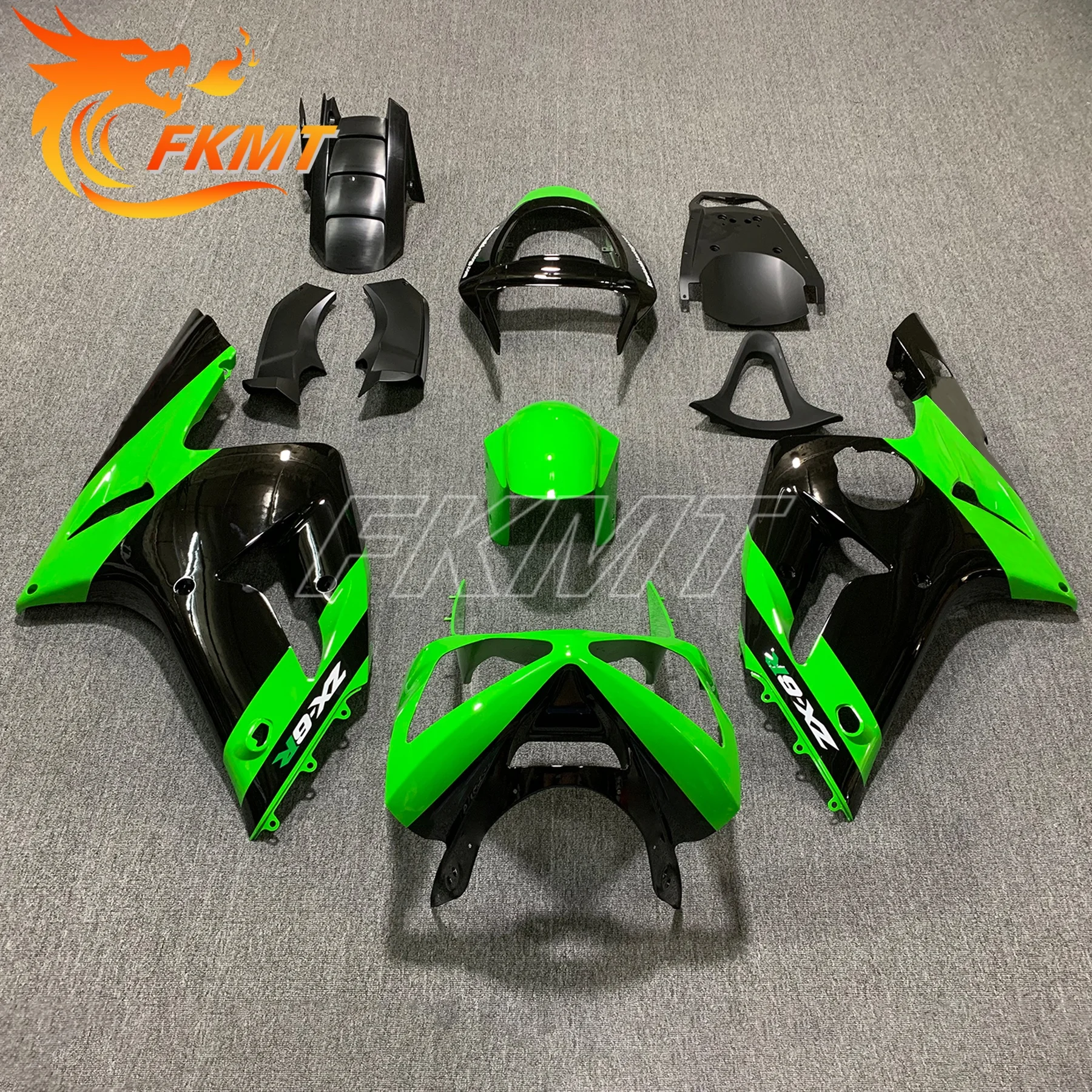 لكاواساكي ZX6R 636 2003 2004 رئيس الهدايا المجمعة ZX 6R 03 04 كامل دراجة نارية البلاستيك مكون Fairings
