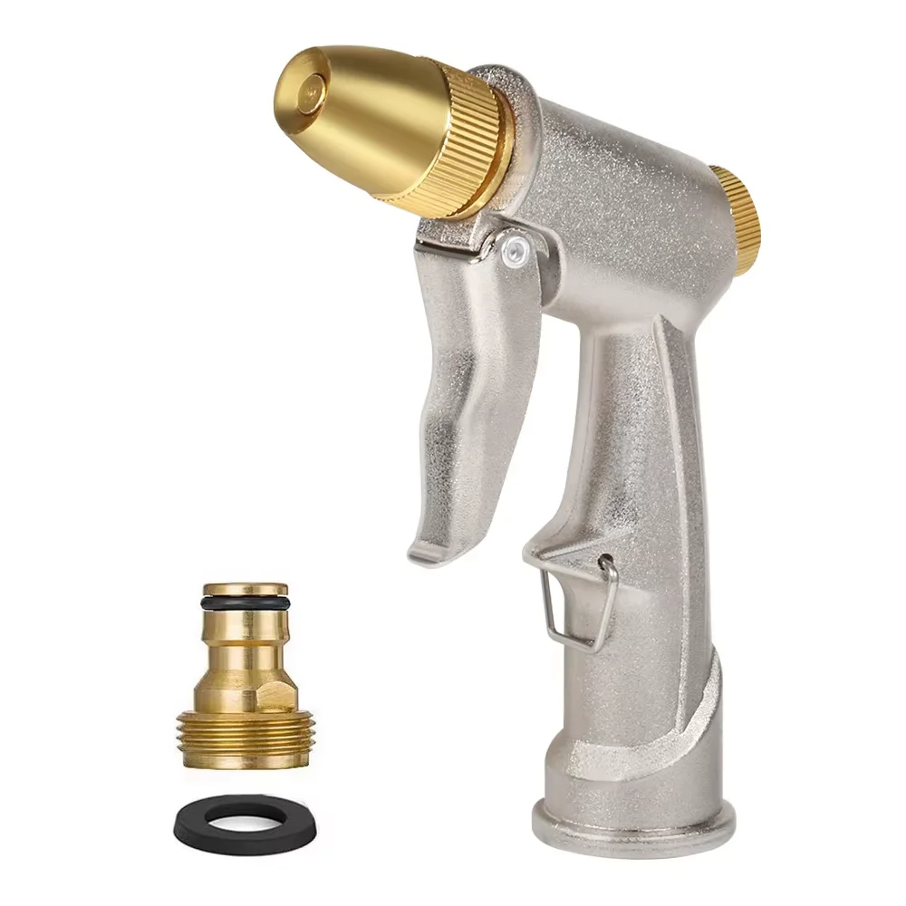 High Pressure Metal Garden Water Spray Sprayer with Hose Jet for Lawn Car Washing Yard Watering - Household Garden Sprinkle Gun