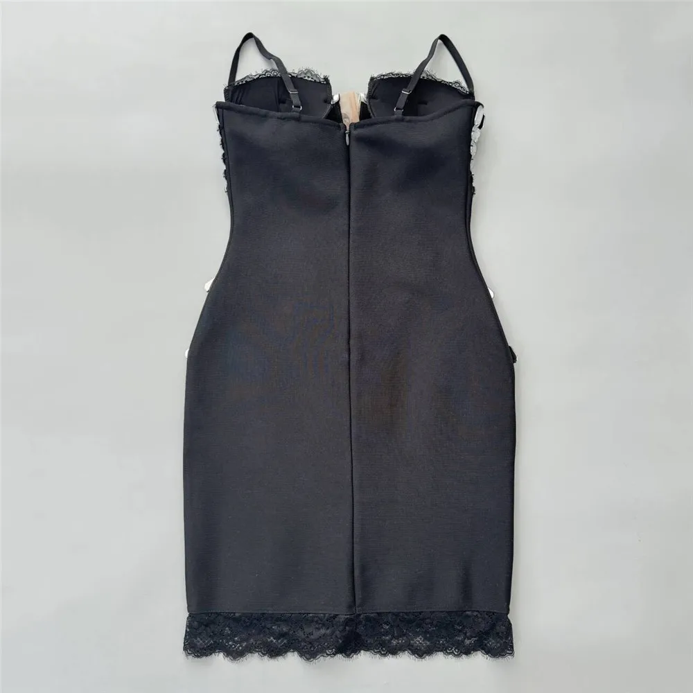 Sexy Sparkly Rhinestones Mesh See Through Short Slip Dress 2025Women Evening Birthday Party Prom Nightclub PhotoShoot Stage Wear