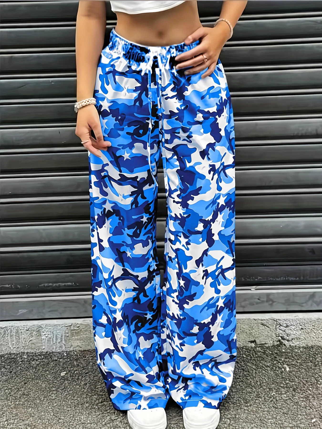 2026 Camouflage Star Print Pants for Women, Quick Dry Breathable Trousers Streetwear Casual Kids Pants for Daily & Street Style