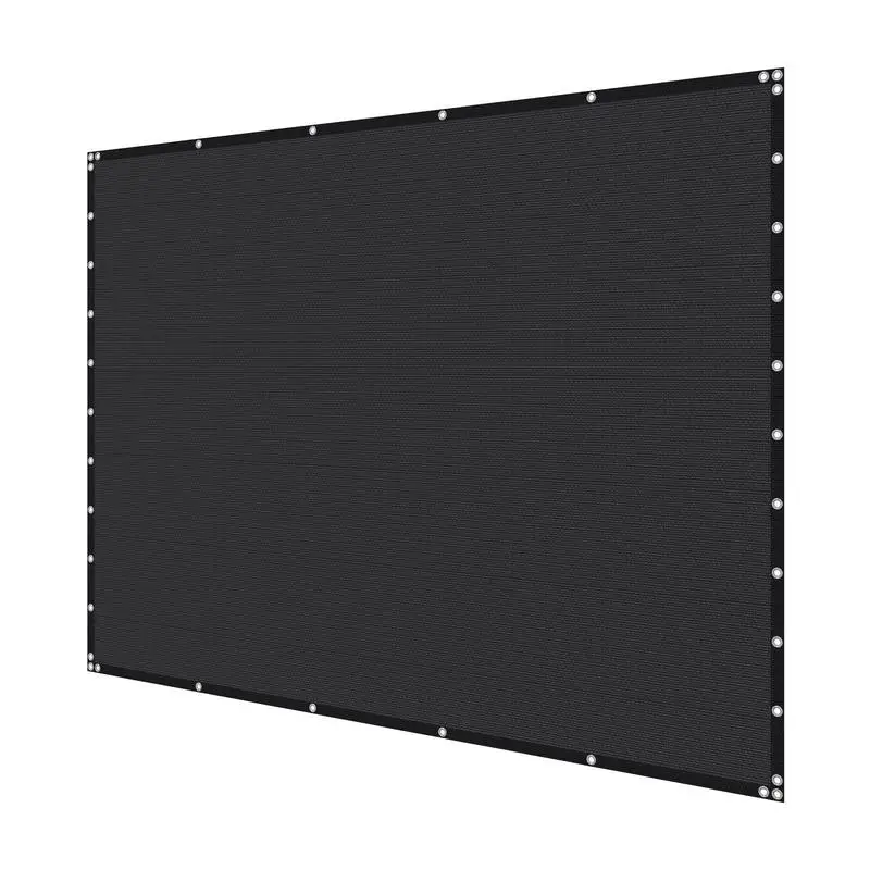 

High Density Polyethylene Mesh Netting 10 x 10 ft For Patio Garden Backyard, 90% Shading Rate Metal Grommets 140 GSM HDPE Material Black Privacy Screen Canopy Cover