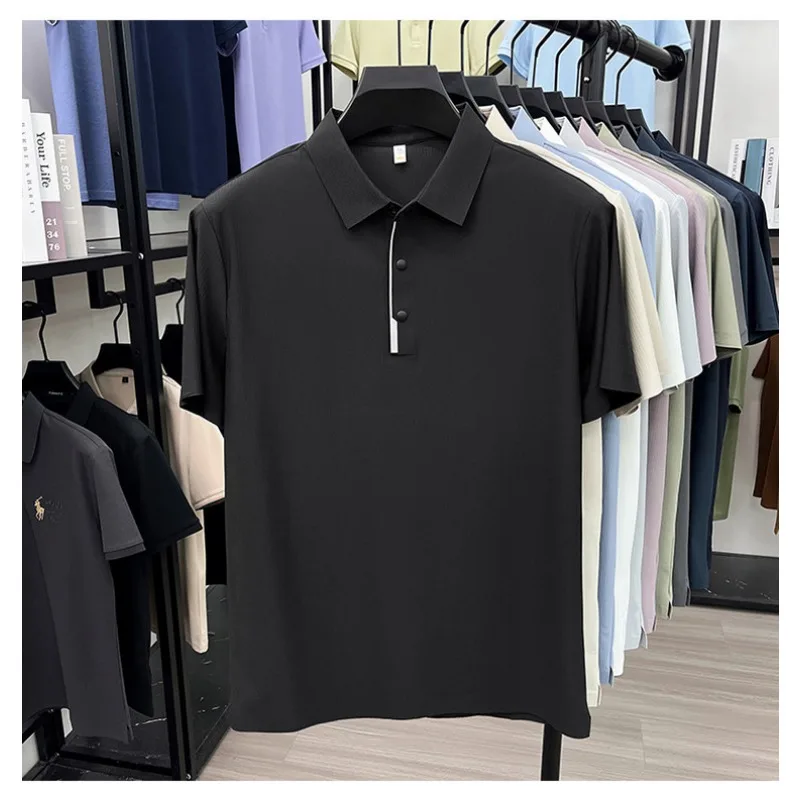 Quick Dry Breathable Men Polo Shirts T Shirt Short Sleeve Casual Summer Sports Golf Top