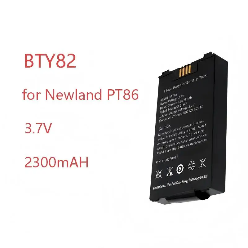 New BTY82 for Newland PT86 collector specific battery 3.7V 2300mAH