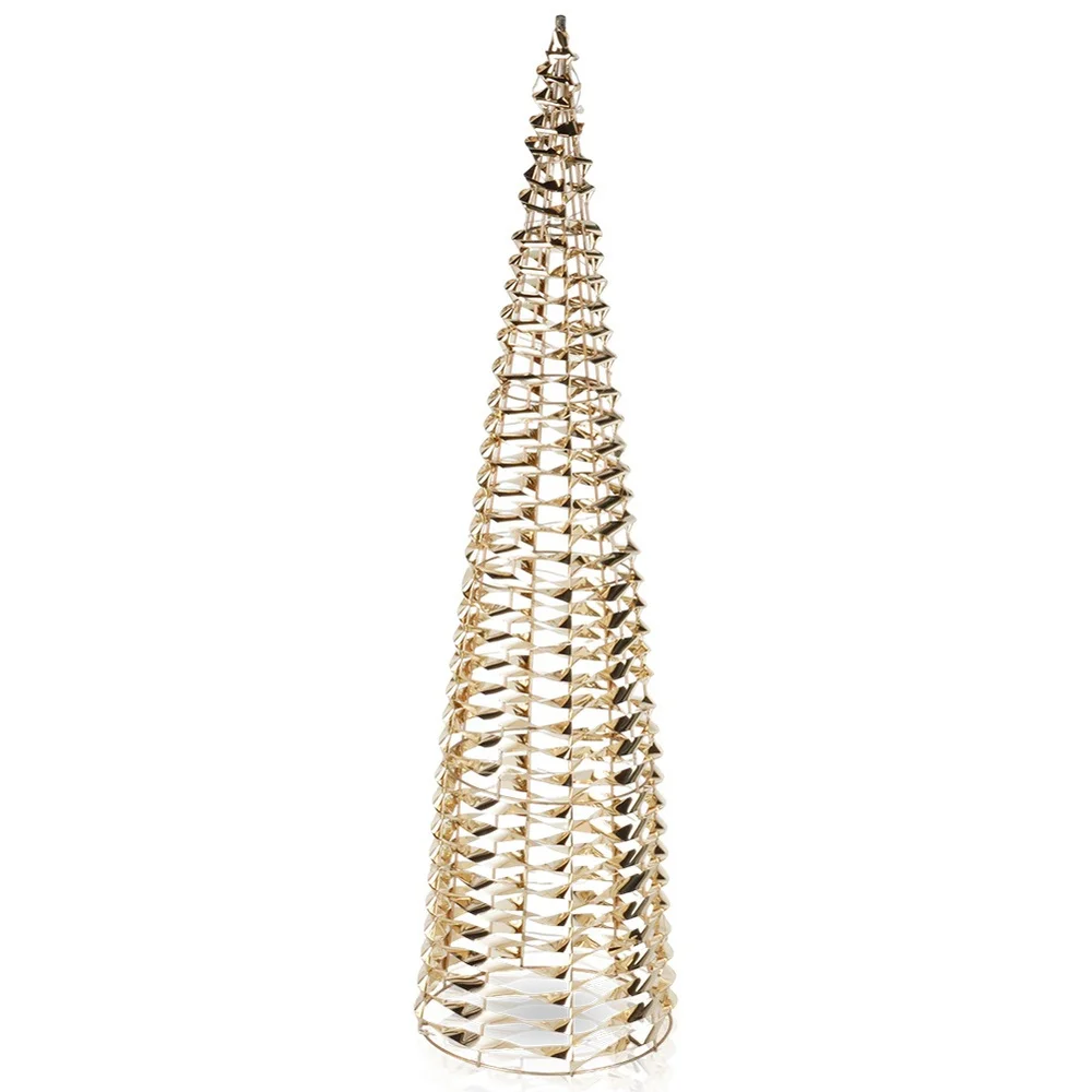 80 LED 80 cm gouden gloeiende kegel kerstboom
