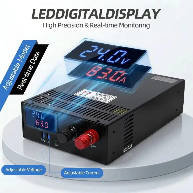 High Quality 3000W AC 220V 110V to DC 12V 220A Digital Display Switching Power Supply Adjustable Transformer DXS-3000-12