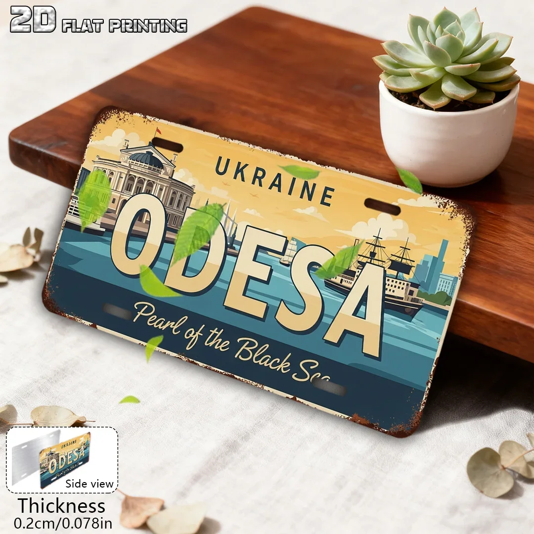 2D Flat, [2D Flat] 1pc Ukraine Odesa City Vintage Metal Sign - 6