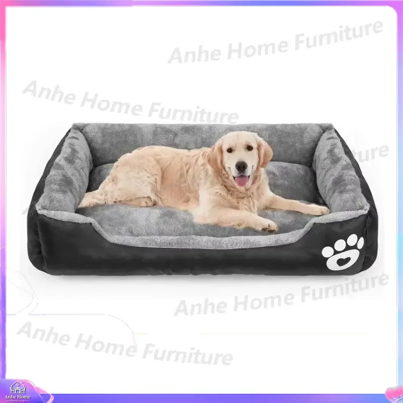 Large Pet Dog Sofa Bed Memory Foam Square Comfortable Double Sided Available 19 Colors Solid Stock Wholesale Cat Puppy