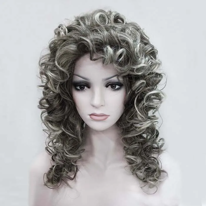 

Women Wig Spiral Curls Fluffy Half Full Wig Headband Hair Wigs