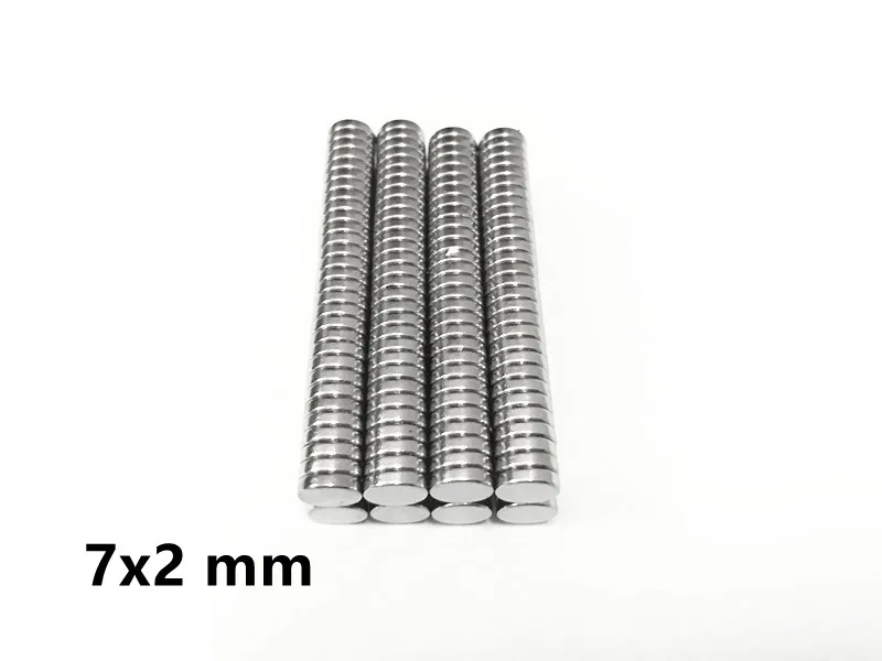 20~500pcs 7*2 mm Disc Neodymium magnet 7x2mm N35 Round NdFeB Dia 7x2 Powerful Strong Magnetic Magnets For Craft 7 mm x 2 mm