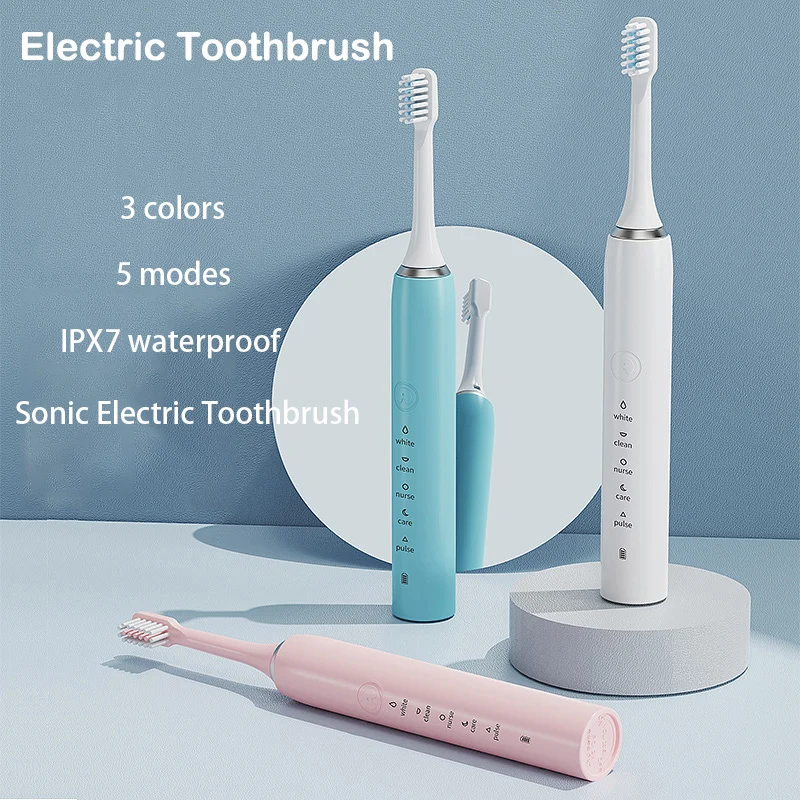 Sonic Electric Toothbrush Oral Care Whitening Clean Tooth Brush Rechargeable Automatic Powerful Timer Smart Toothbrush For Adult