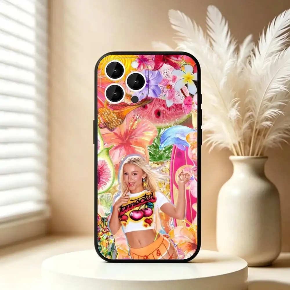 Z-Zara Larsson Midnight Sun Phone Case For iPhone 17,16,15,14,13,12,11 Plus,Pro Max,XS,Soft Silicone Black Cover
