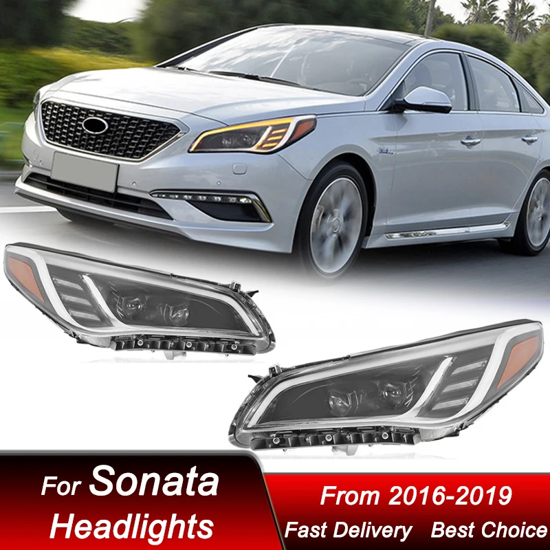 Car Headlights For Hyundai Sonata 9G 16-19 Upgrade new style full LED Auto Head lamp Assembly Projector Lens Accessories Kit